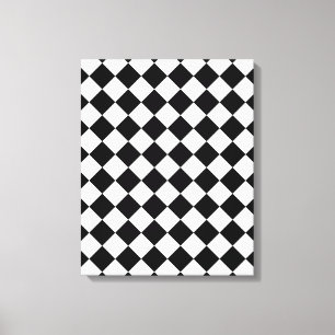 Toile Décor classique en diamant noir et blanc