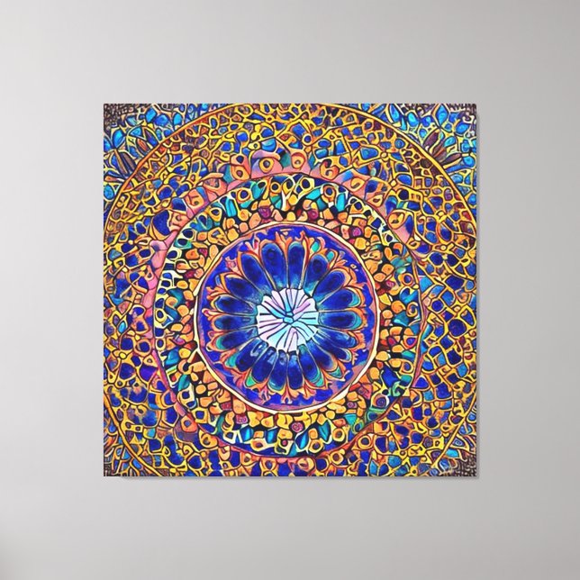 Toile Décor de mur d'art mandala (Recto)