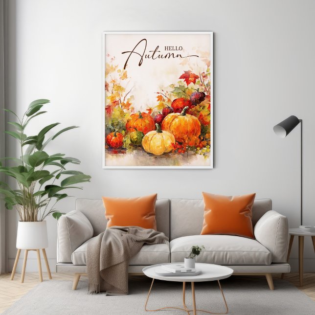 Toile Décor de mur d'automne | Automne Canvass Art (Elevate your living room with stunning autumn art.  Inspired by the timeless style of Claude Monet.)