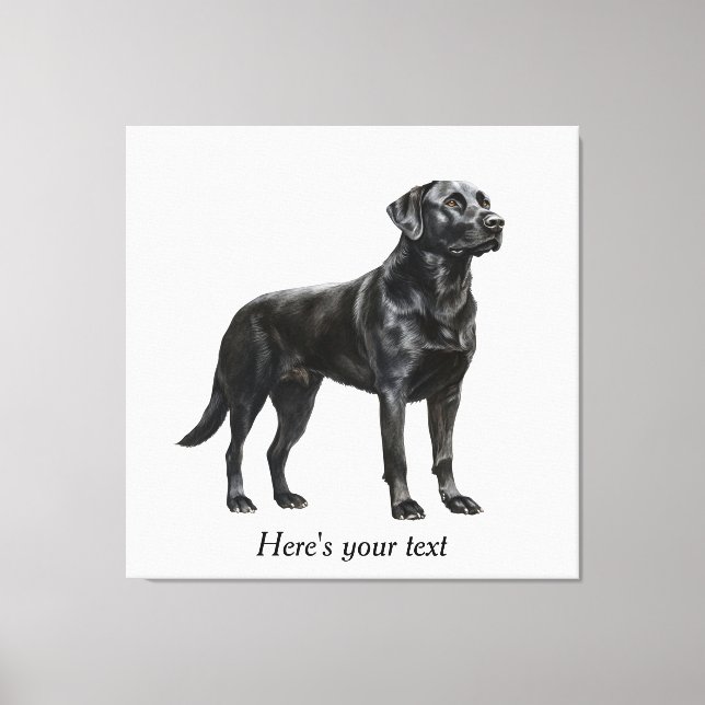 Toile Décor de retrieur Black Labrador personnalisé (Recto)