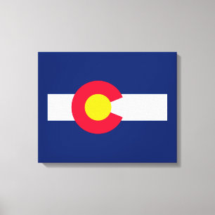 Toile Décor Design du drapeau de l'État du Colorado