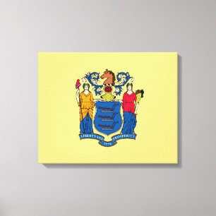 Toile Décor design du drapeau d'état du New Jersey