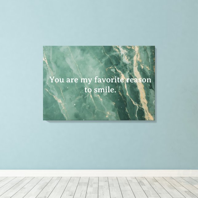 Toile Décor mural personnalisé - Sentimentaire romantiqu (Insitu (Plancher de Bois))