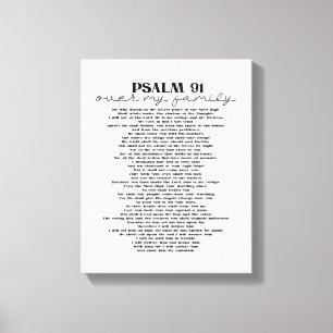 Toile Décor Psalm 91 Sur Votre Famille