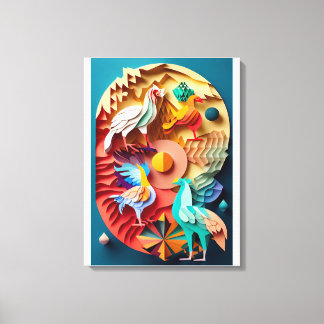 Toile Décor unique coloré