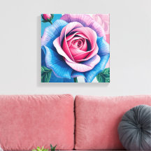 Décoration murale de rose vintage Art de fleur ant