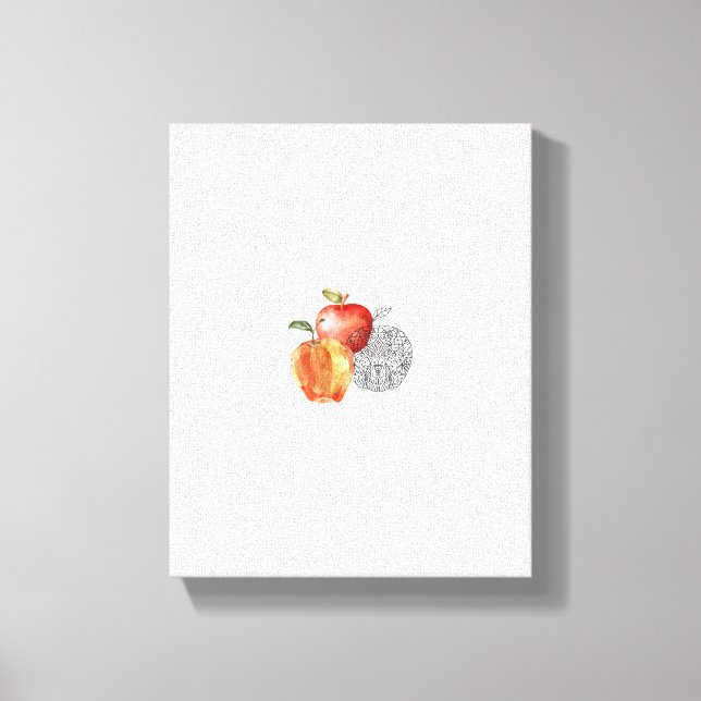 Toile Découvrez la beauté de la peinture sur pomme sur t (Recto)