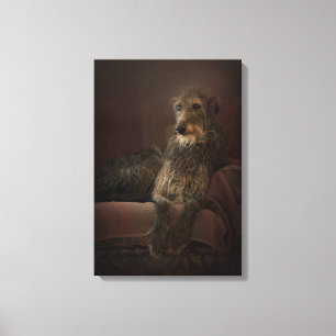 Toile Deerhound on a sofa