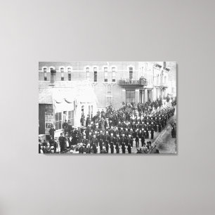 Toile Défilé de rue en bois mort, photographie