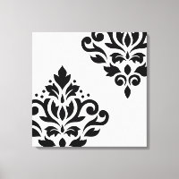 Défiler Damas Art I noir sur blanc