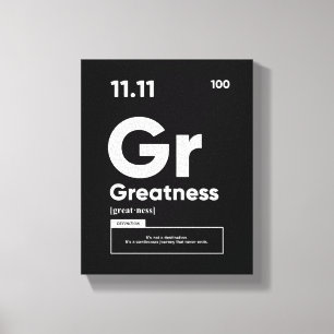 Toile Définition de grandeur   Citation Motivationnelle 