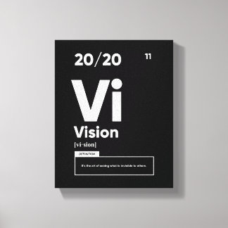 Toile Définition de la vision | Affiche motivationnelle