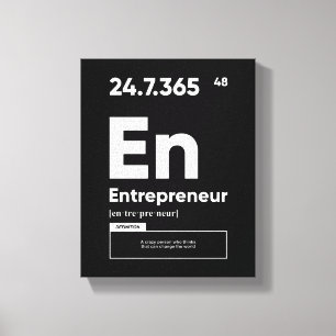Toile Définition de l'entrepreneur Affiche motivationn