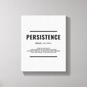 Toile Définition de persistance   OEuvre murale motivant