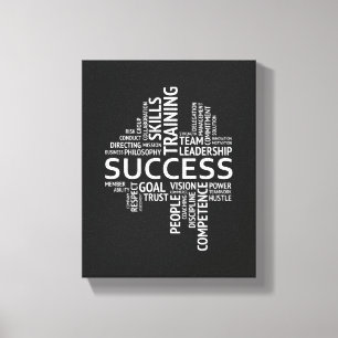 Toile Définition du succès   Citation Motivationnelle OE