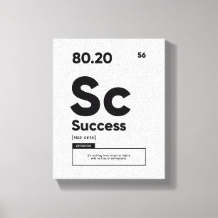 Toile Définition du succès   Citation Motivationnelle OE