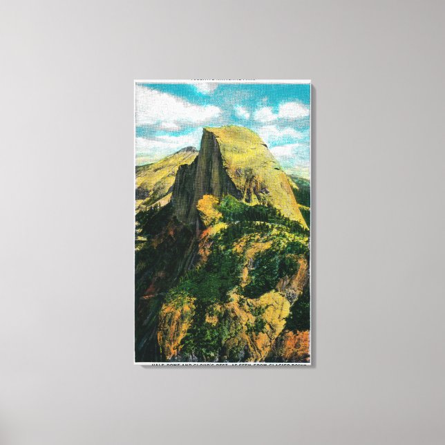 Toile Demi-dôme et le repos du nuage de Glacier Point (Recto)