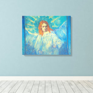 Toile Demi-figure d'un ange par Vincent van Gogh