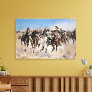 Toile Démontés par Frederic Remington, Cowboys d'autrefo