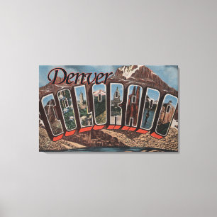 Toile Denver, Colorado - Scènes de grandes lettres