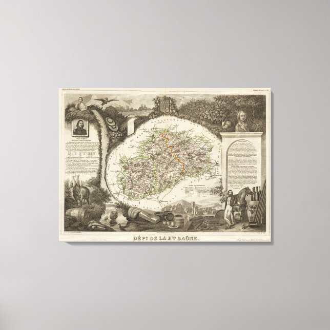 Toile Département De La Saône (Recto)