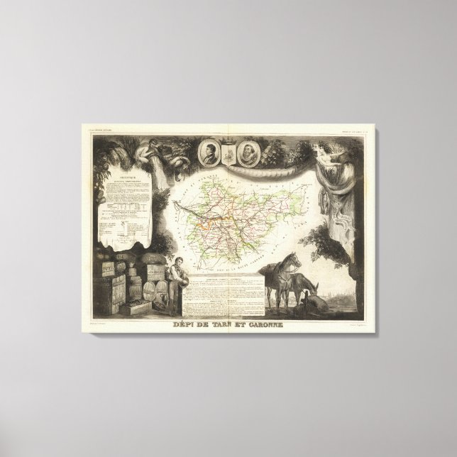 Toile Département De Tarn Et Garonne (Recto)