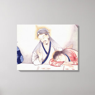 Toile Dernier dîner, Christ et St John