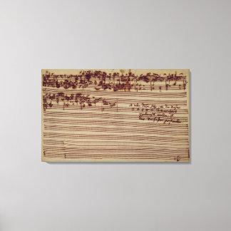 Toile Dernière page de L'Art de la Fugue, années 1740