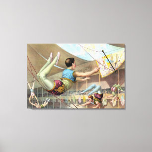 Toile Des Hommes acrobates Interprétant Un Cirque