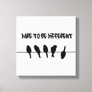 Toile Des oiseaux sur un fil - osez être différent