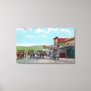 Toile Des touristes partent pour la scène de Tijuana