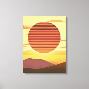 Toile Desert Sunset Rust Orange et Brown