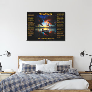 Toile Desiderata avec Bateau Lone et Océan