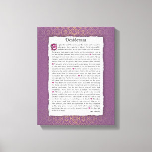 Toile Desiderata - Choses désirées