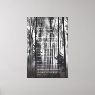 Toile DESIDERATA Misty Automne Forest