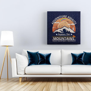 Toile Design "Adventure Await-Explore the mountain"