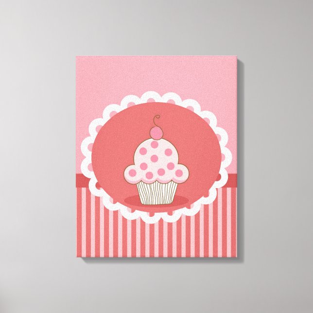 Toile Design de cupcake rose (Recto)