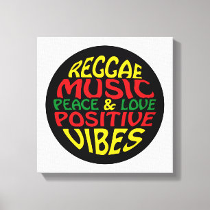 Toile Design de reggae avec des paroles et des citations
