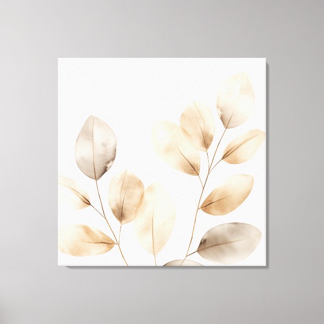 Toile Design élégant avec feuilles gracieux (Recto)