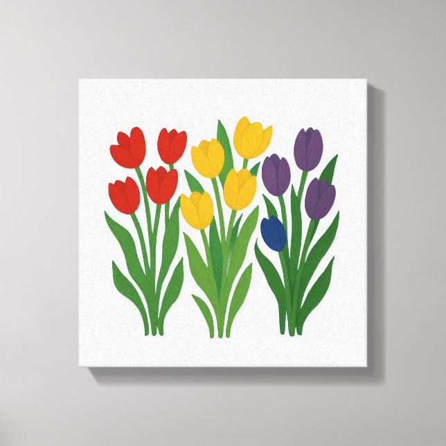 Toile Design floral audacieux Tulip Wall Art (Recto)