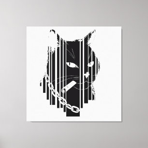 Toile Design graphique de chat cool