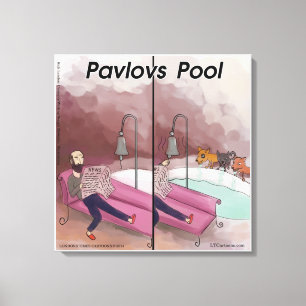 Toile Dessin amusant de la piscine de Pavlov