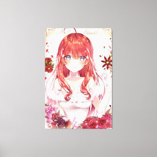Toile dessin animé vertical filles Premium Wrapped Canva