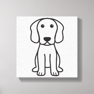 Toile Dessin de chien beagle