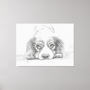 Toile Dessin de Chien Chien Chien Mignonne