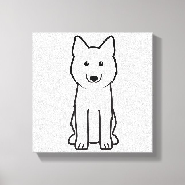Toile Dessin de Chien Sibérie Husky (Recto)