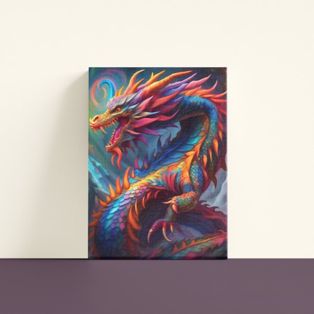 Toile Dessin de dragon coloré Imprimer (Créateur téléchargé)