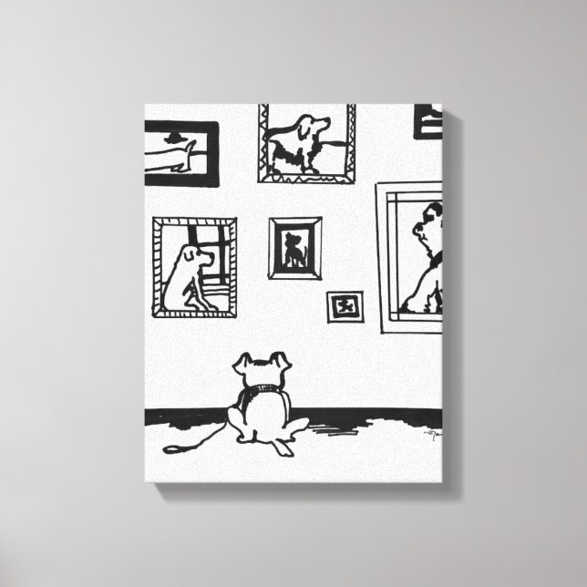Toile Dessin de la meilleure ligne de chien par Willowca (Recto)