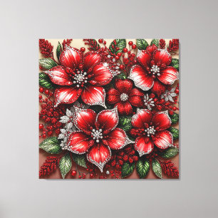 Toile Dessin floral orné complexe