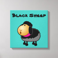 Dessin mignon en mouton noir